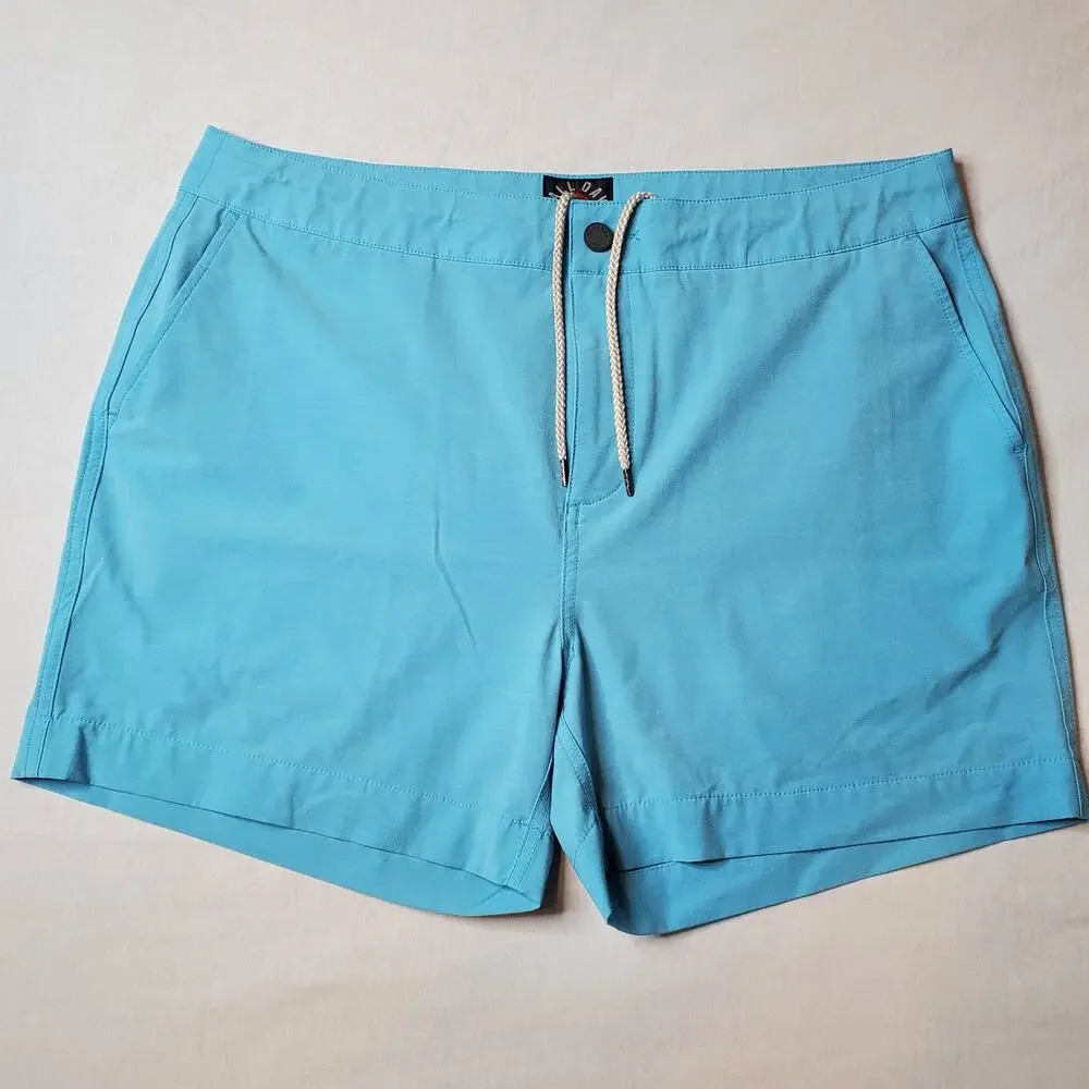 Faherty Men's Size 36 All Day Shorts Drawstring Light Blue